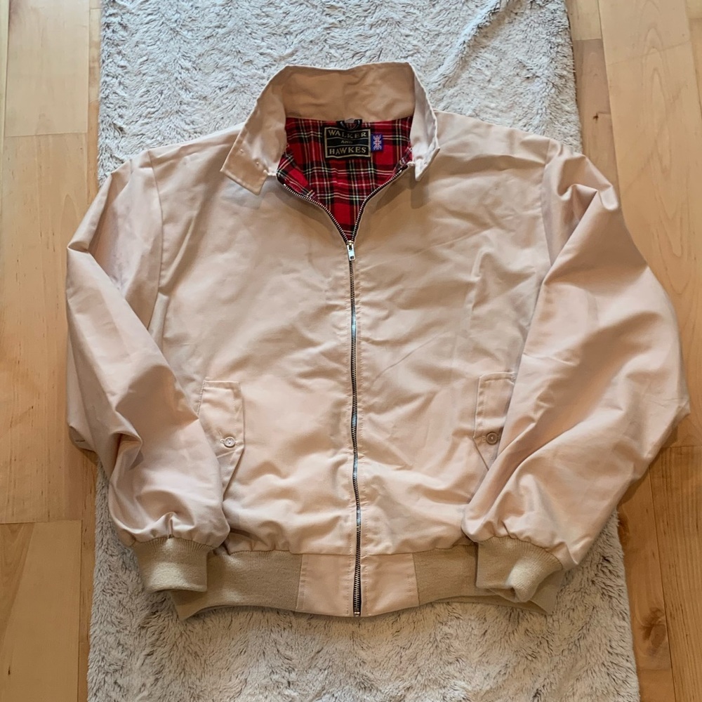 Walker and Hawkes Men's Classic Faxton Jacket (XXL, Cream)